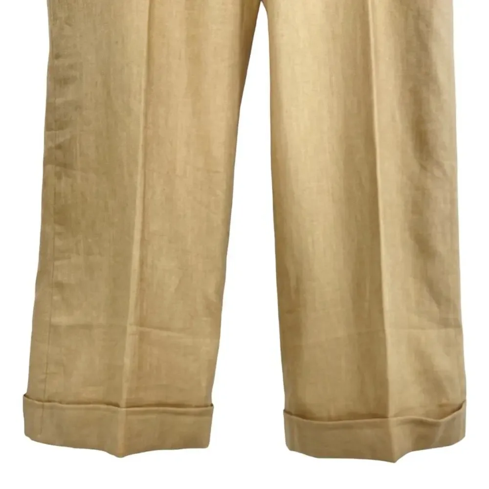 LAUREN Ralph‎ Lauren 100% Linen Pant Lined Wide Leg Women’s 6